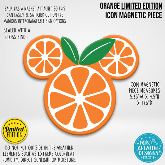 LIMITED EDITION Orange Icon Magnetic Piece
