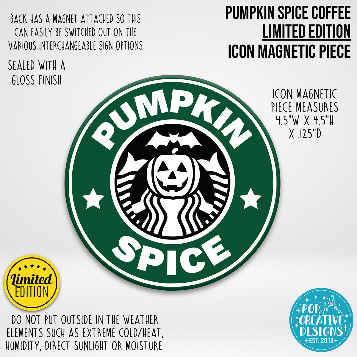 LIMITED EDITION Pumpkin Spice Icon Magnetic Piece