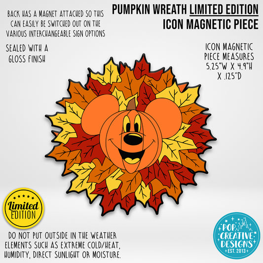 LIMITED EDITION Pumpkin Wreath Icon Magnetic Piece