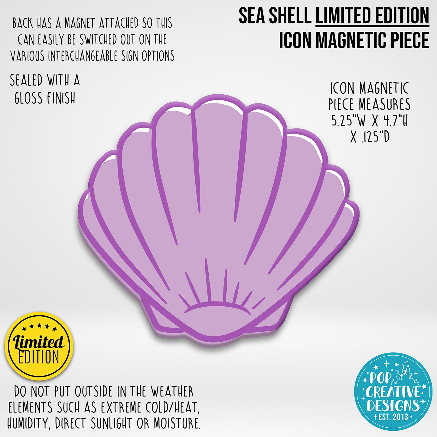LIMITED EDITION Sea Shell Icon Magnetic Piece