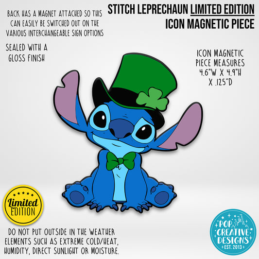 LIMITED EDITION Stitch Leprechaun Icon Magnetic Piece