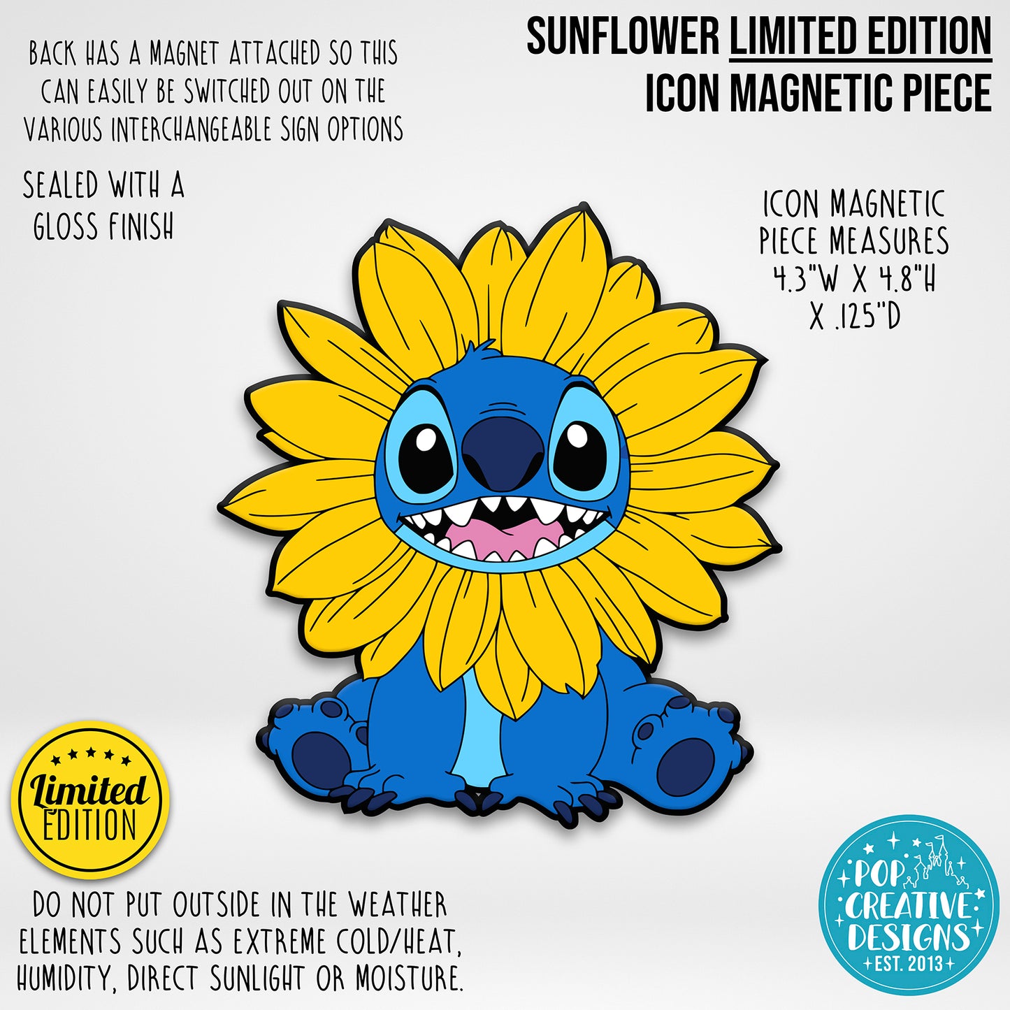 LIMITED EDITION Sunflower Icon Magnetic Piece