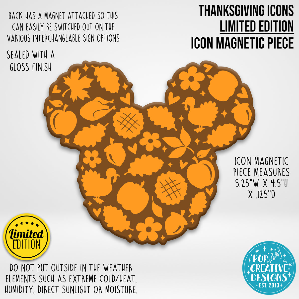 LIMITED EDITION Thanksgiving Icons Icon Magnetic Piece