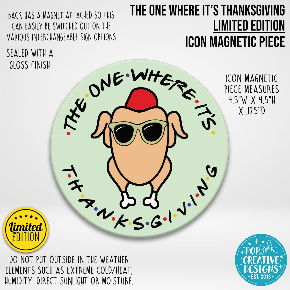 LIMITED EDITION The One Where It's Thanksgiving Icons Icon Magnetic Piece