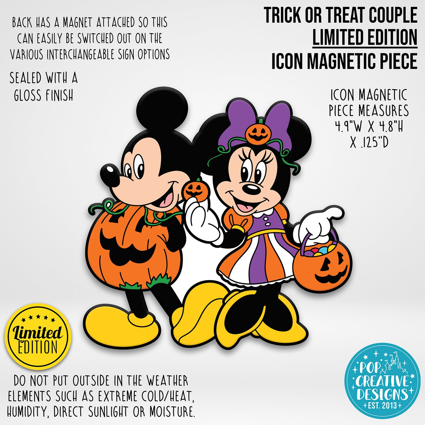 LIMITED EDITION Trick or Treat Couple Icon Magnetic Piece