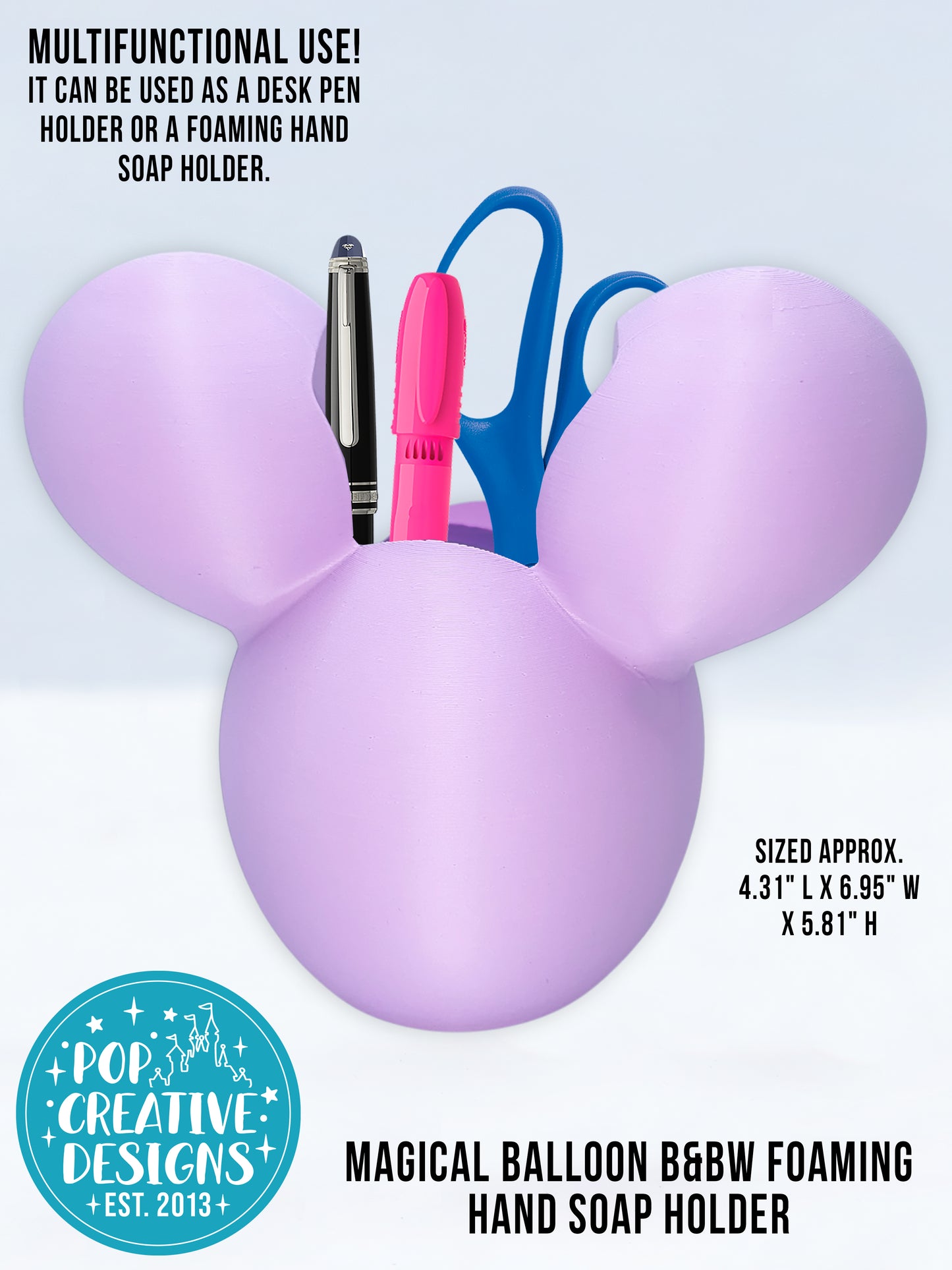 Magical Balloon Foaming Hand Soap Holder OR Desk Organizer | Theme Park Inspired Home Decor