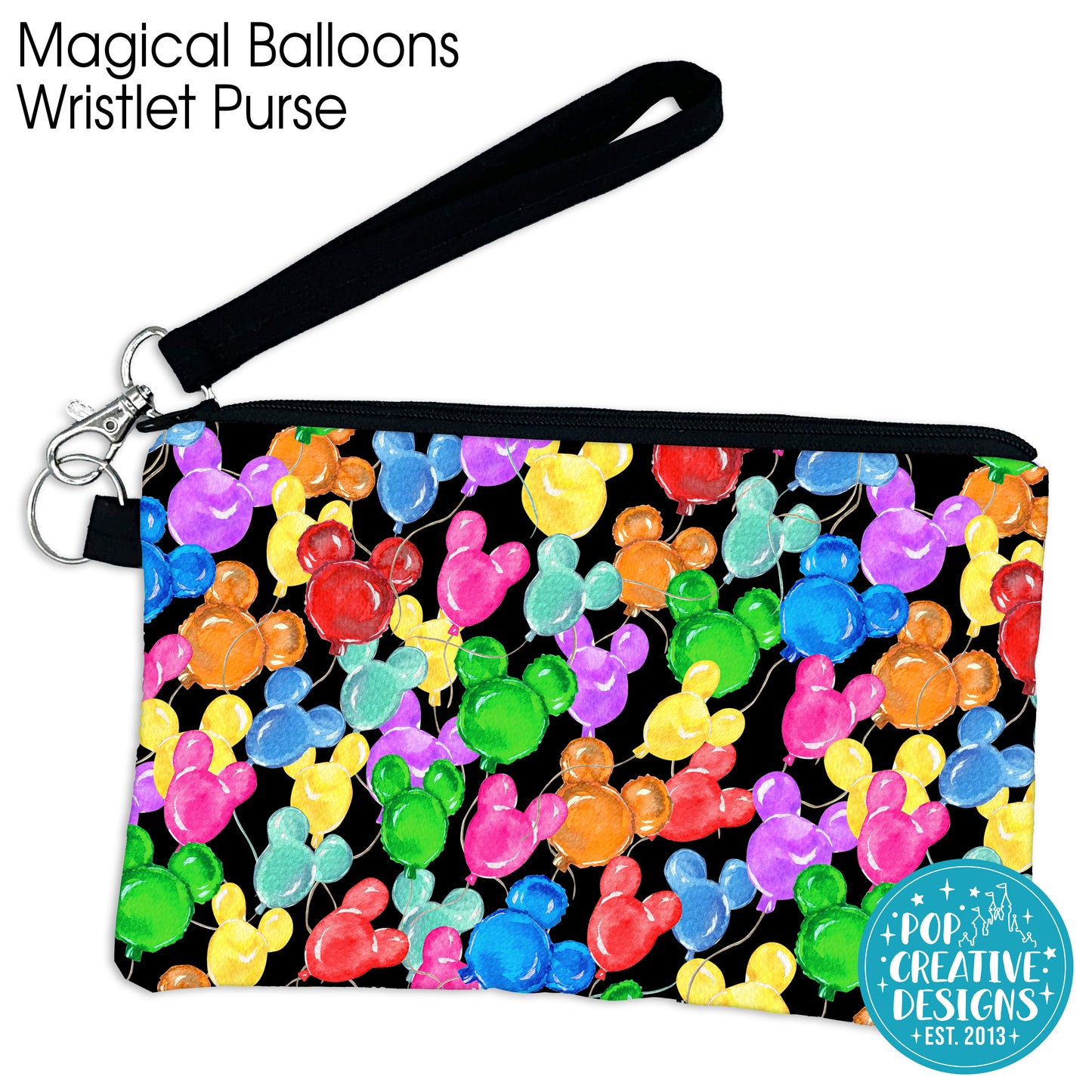 Magical Balloons Wristlet Purse