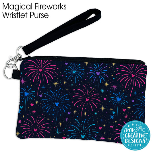 Magical Fireworks Wristlet Purse