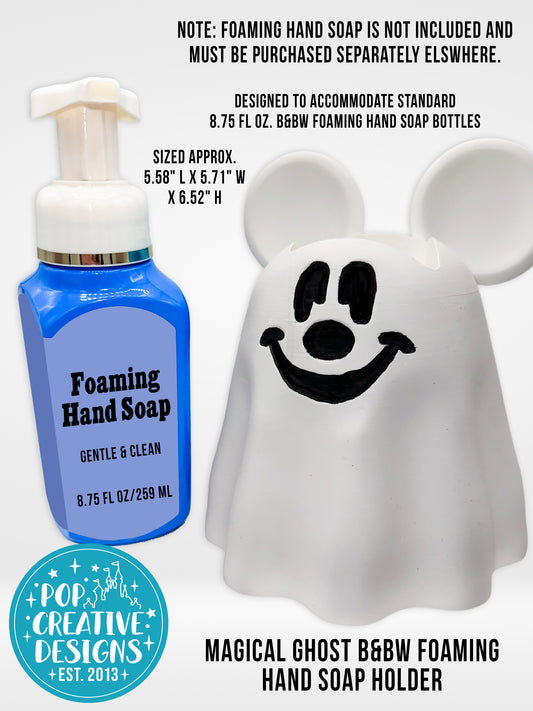 👻 Magical Ghost Foaming Hand Soap Holder | Halloween Bathroom & Kitchen Decor