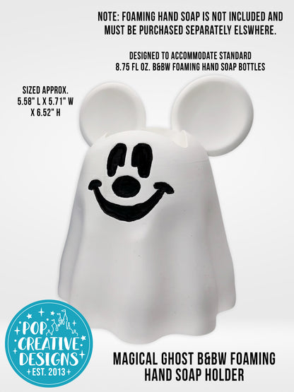 👻 Magical Ghost Foaming Hand Soap Holder | Halloween Bathroom & Kitchen Decor
