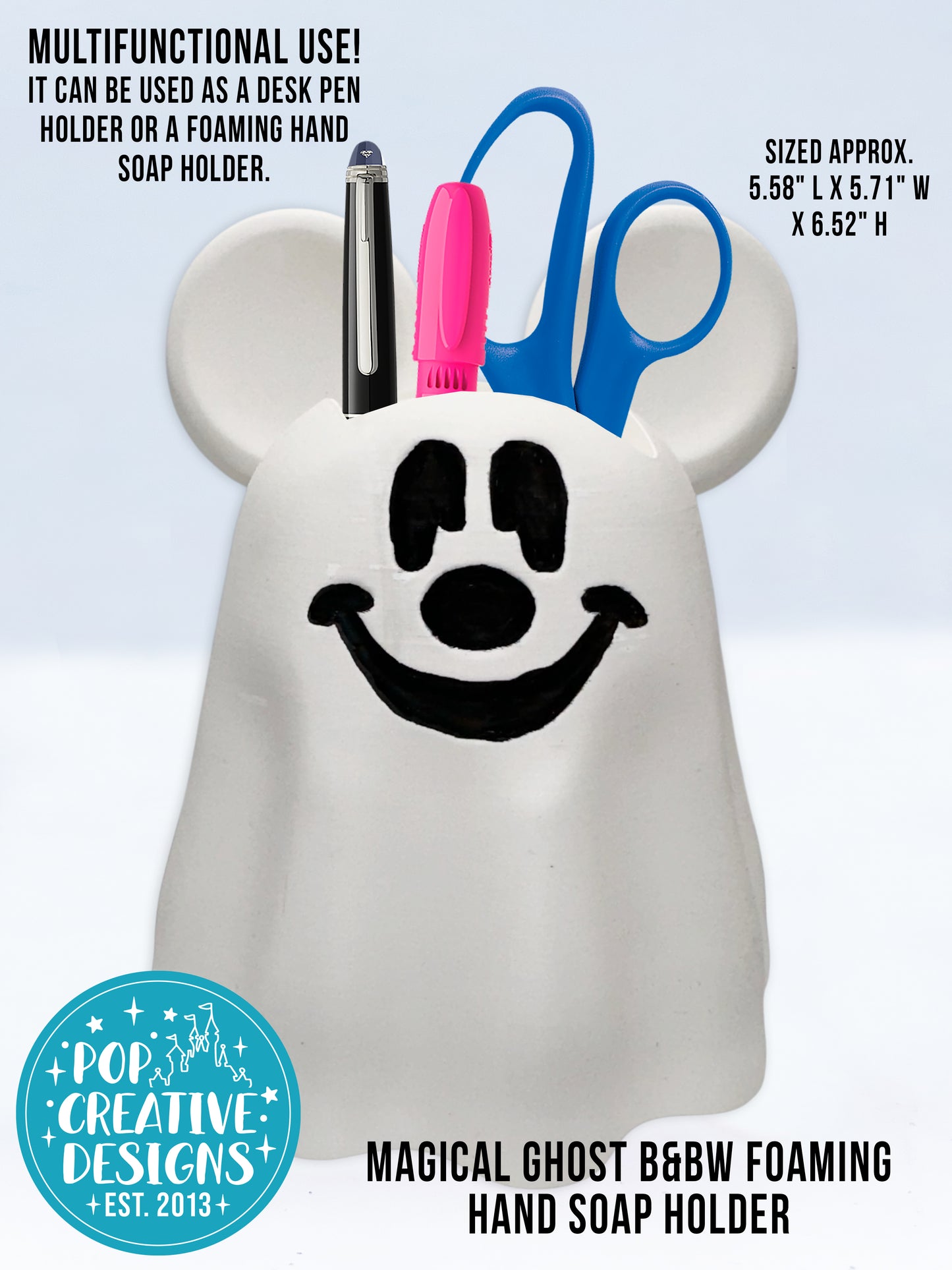 👻 Magical Ghost Foaming Hand Soap Holder | Halloween Bathroom & Kitchen Decor