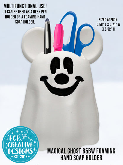 👻 Magical Ghost Foaming Hand Soap Holder | Halloween Bathroom & Kitchen Decor