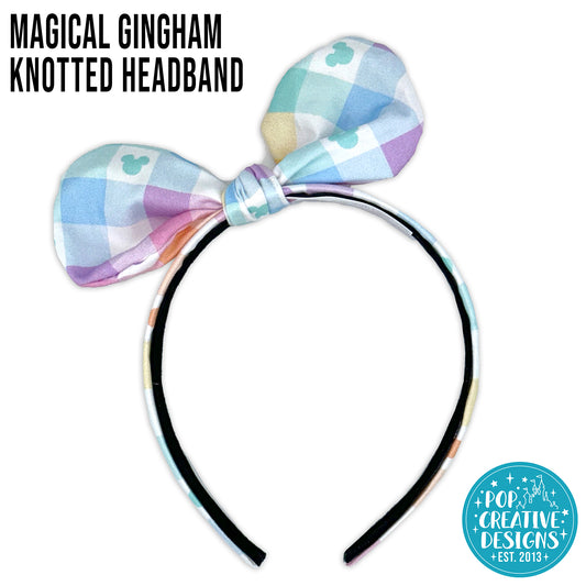 Magical Gingham Knotted Headband