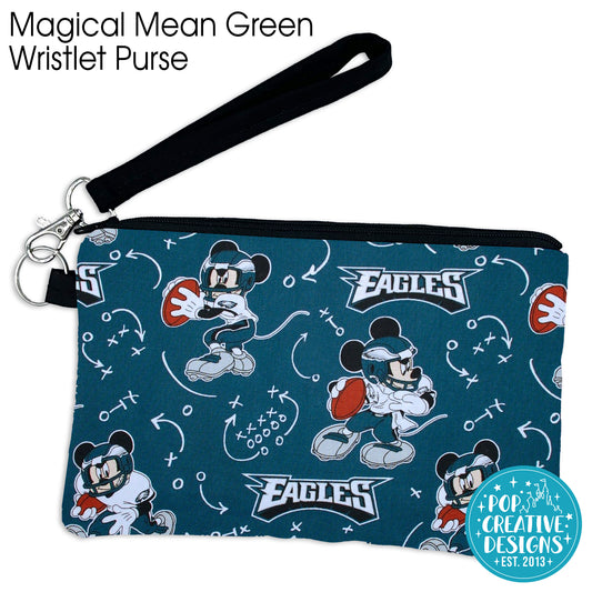 Magical Mean Green Wristlet Purse