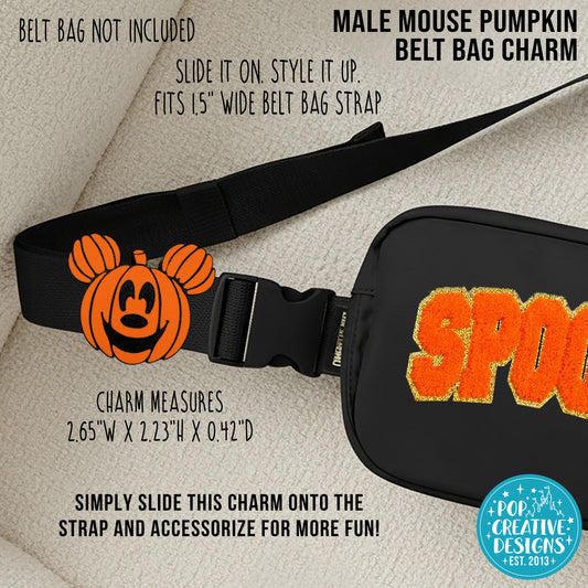 Male Mouse Pumpkin Belt Bag Charm