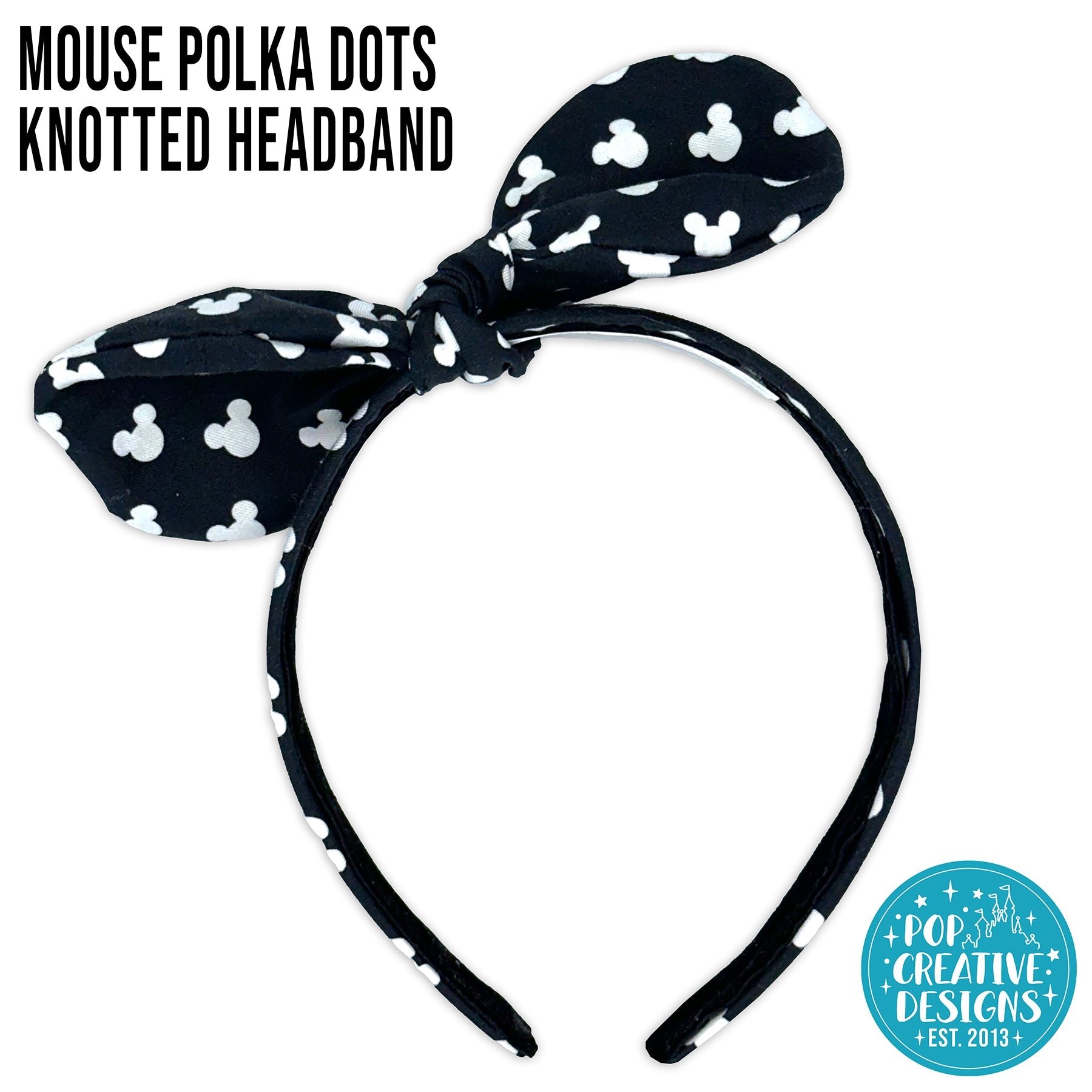 Mouse Polka Dots Knotted Headband