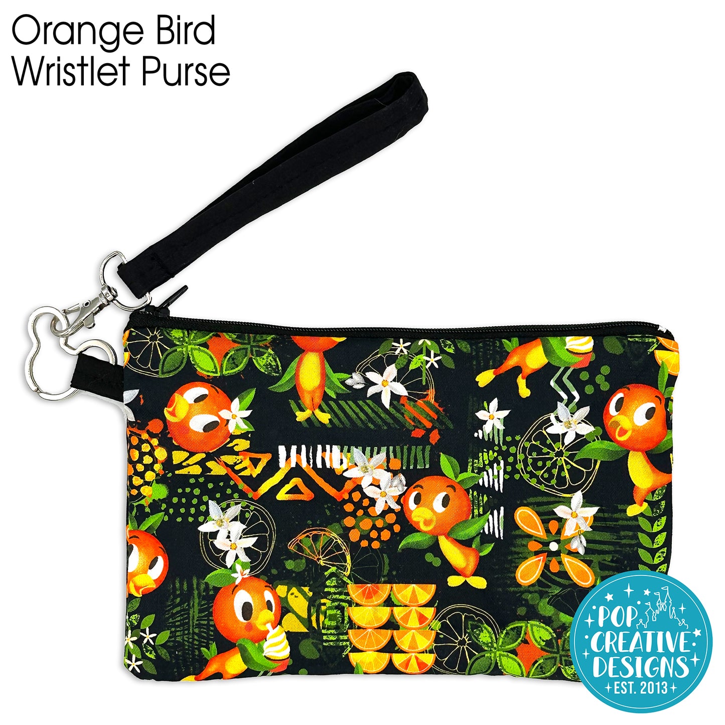 Orange Bird Wristlet Purse