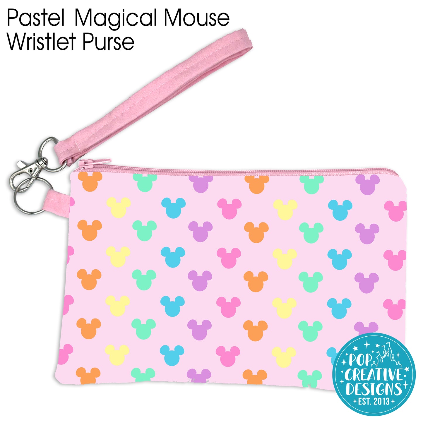 Pastel Magical Mouse Wristlet Purse