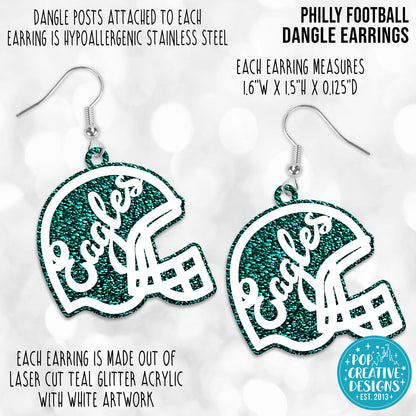 Philly Football Dangle Earrings