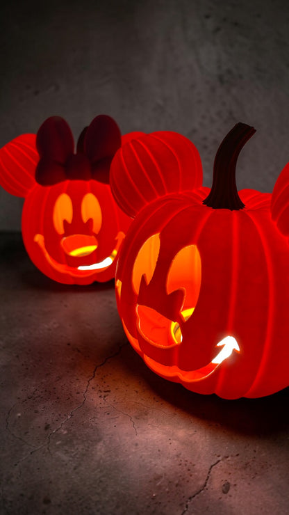 🎃 Male Light Up Mouse Pumpkin | LED Halloween Decor