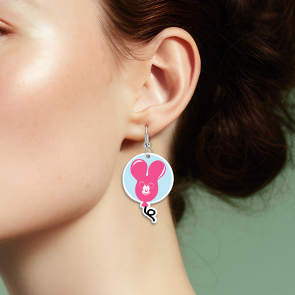 Pink Magical Balloon Dangle Earrings