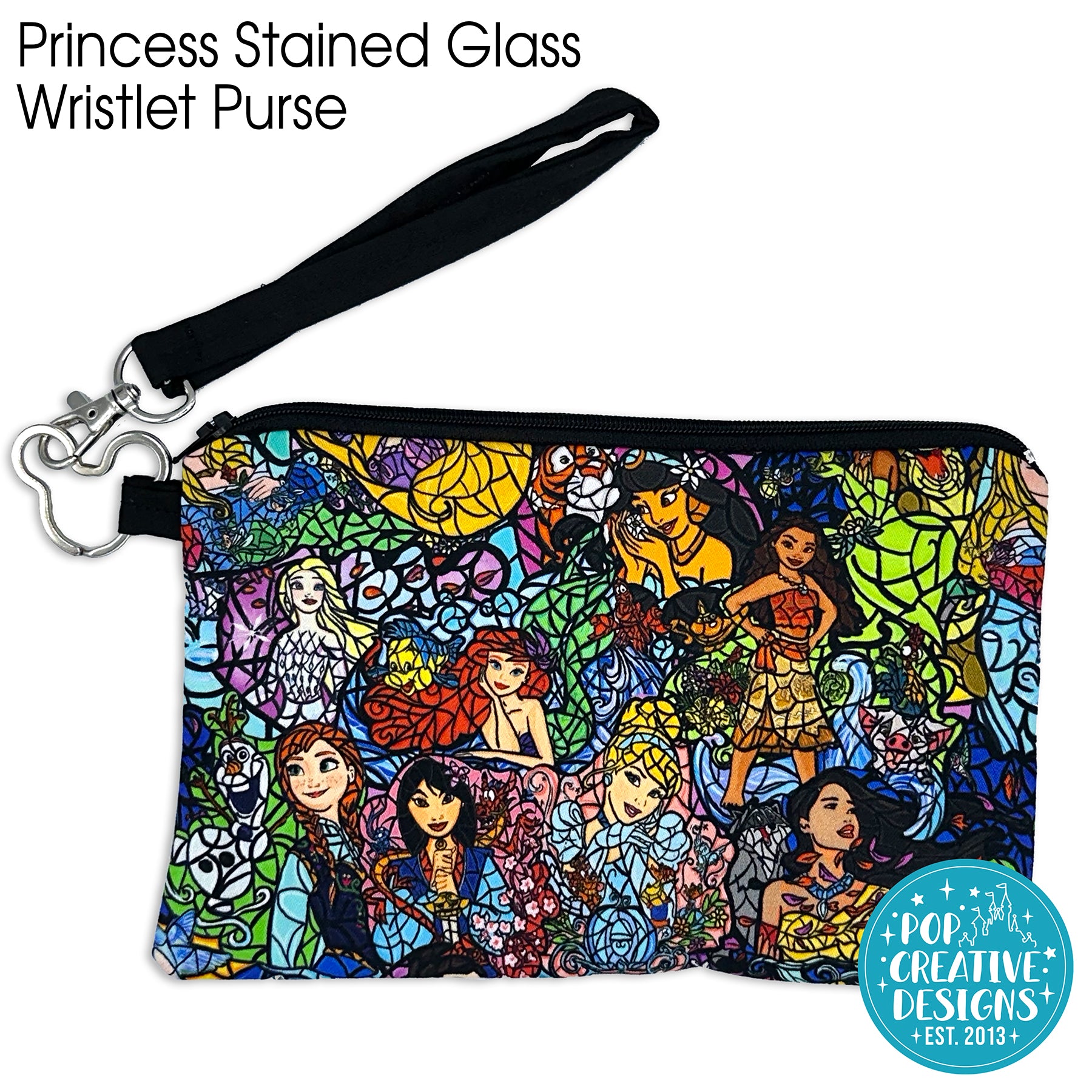 Princess Stained Glass Wristlet Purse