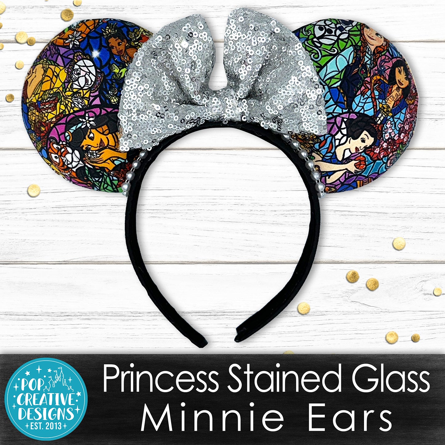 Princess Stained Glass Minnie Ears