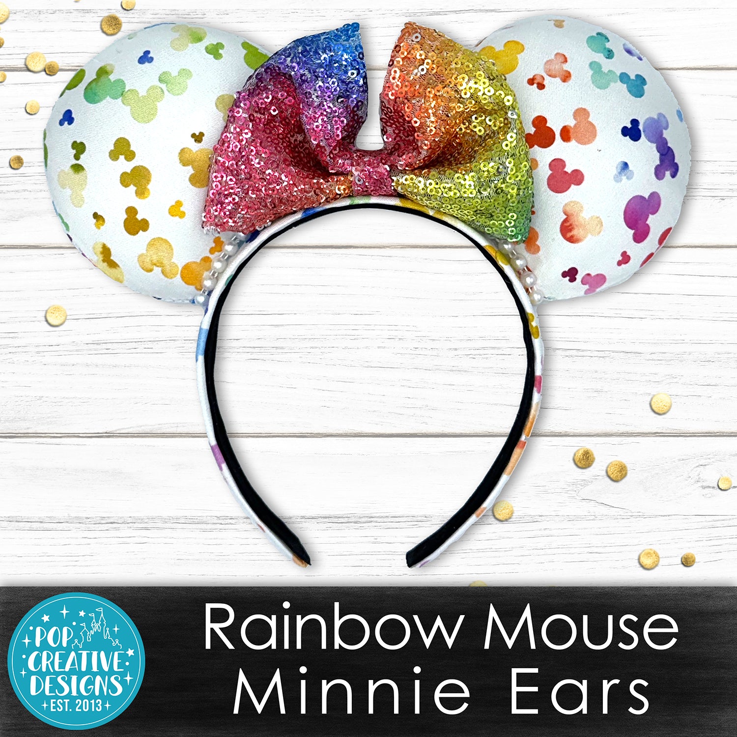 Rainbow Mouse Minnie Ears