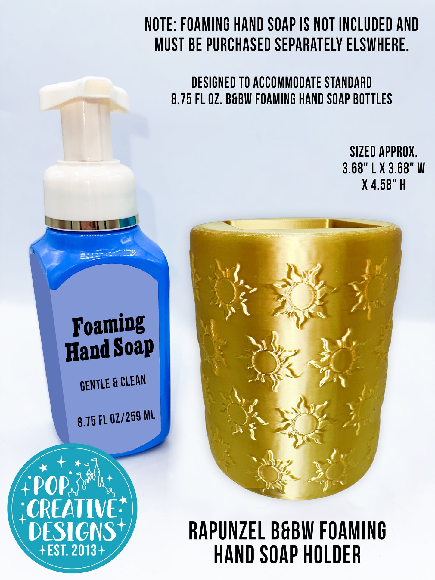 Rapunzel B&BW Foaming Hand Soap Holder OR Desk Organizer | Rapunzel Soap Holder