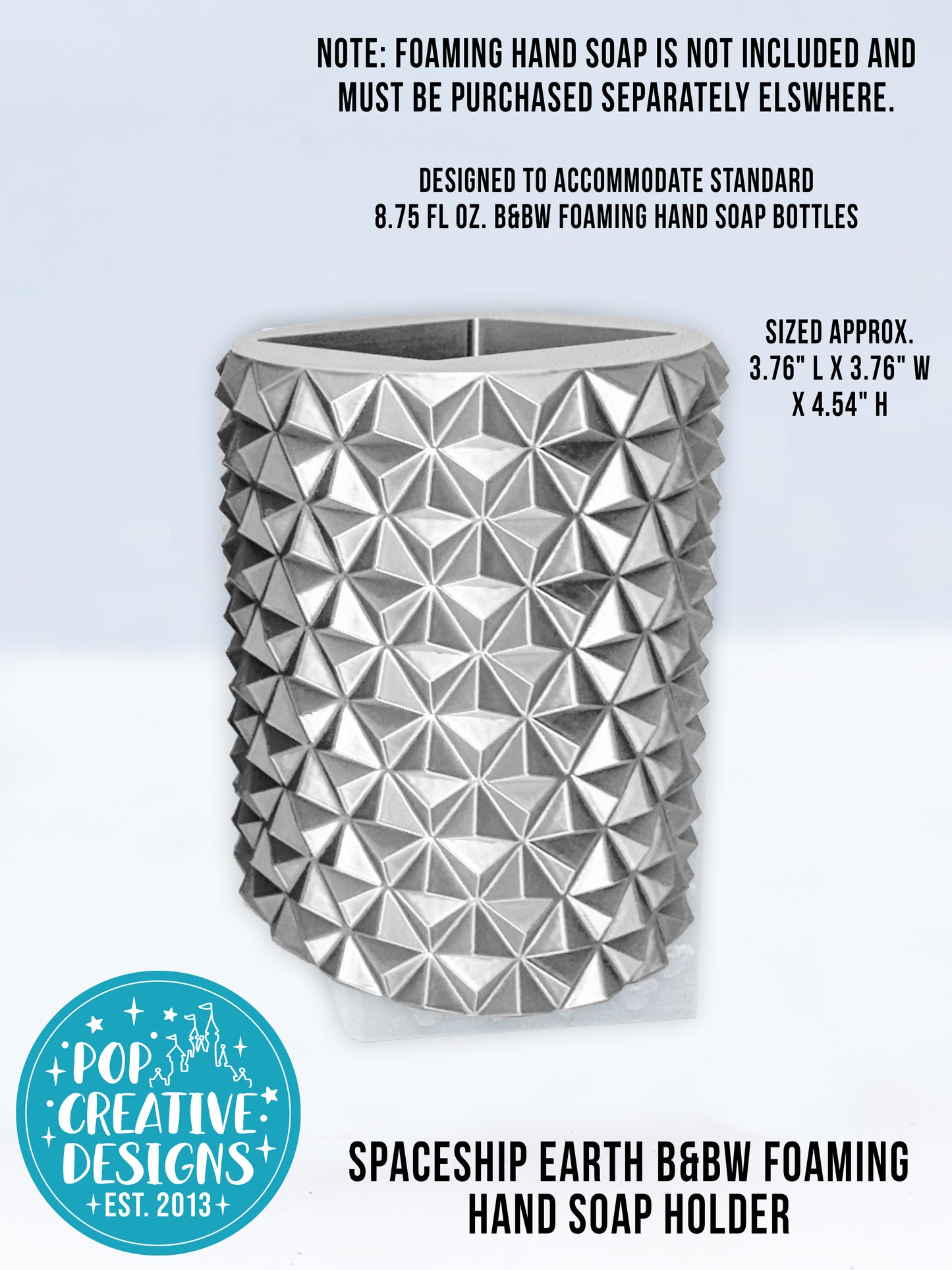 Spaceship Earth B&BW Foaming Hand Soap Holder OR Desk Organizer | Spaceship Earth Soap Holder