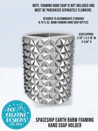 Spaceship Earth B&BW Foaming Hand Soap Holder OR Desk Organizer | Spaceship Earth Soap Holder