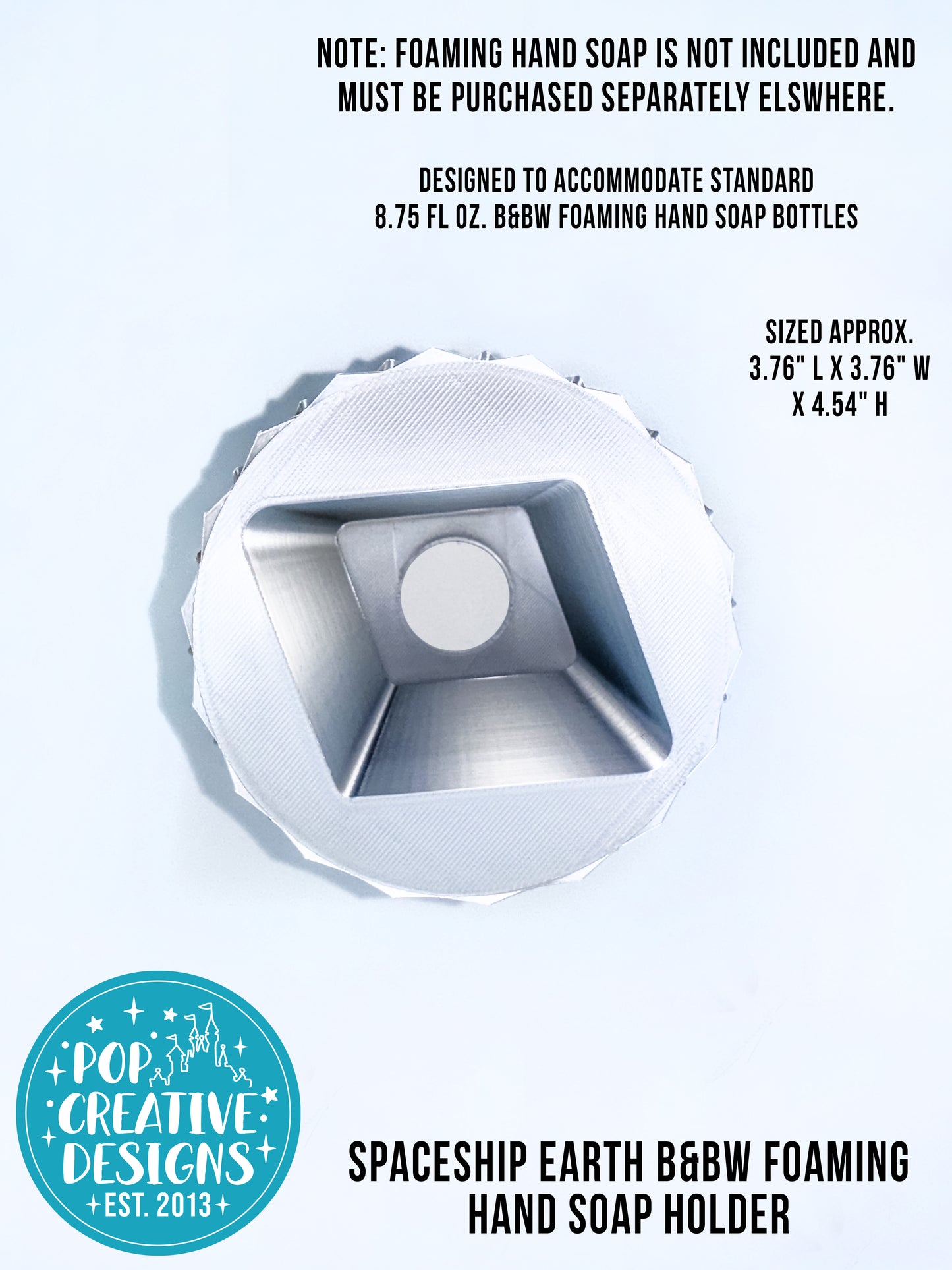 Spaceship Earth B&BW Foaming Hand Soap Holder OR Desk Organizer | Spaceship Earth Soap Holder