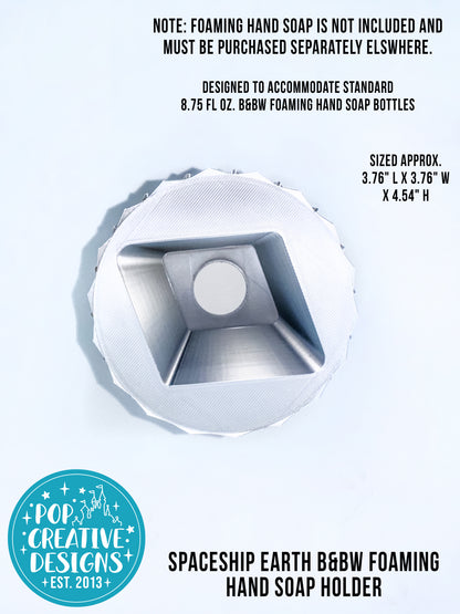 Spaceship Earth B&BW Foaming Hand Soap Holder OR Desk Organizer | Spaceship Earth Soap Holder