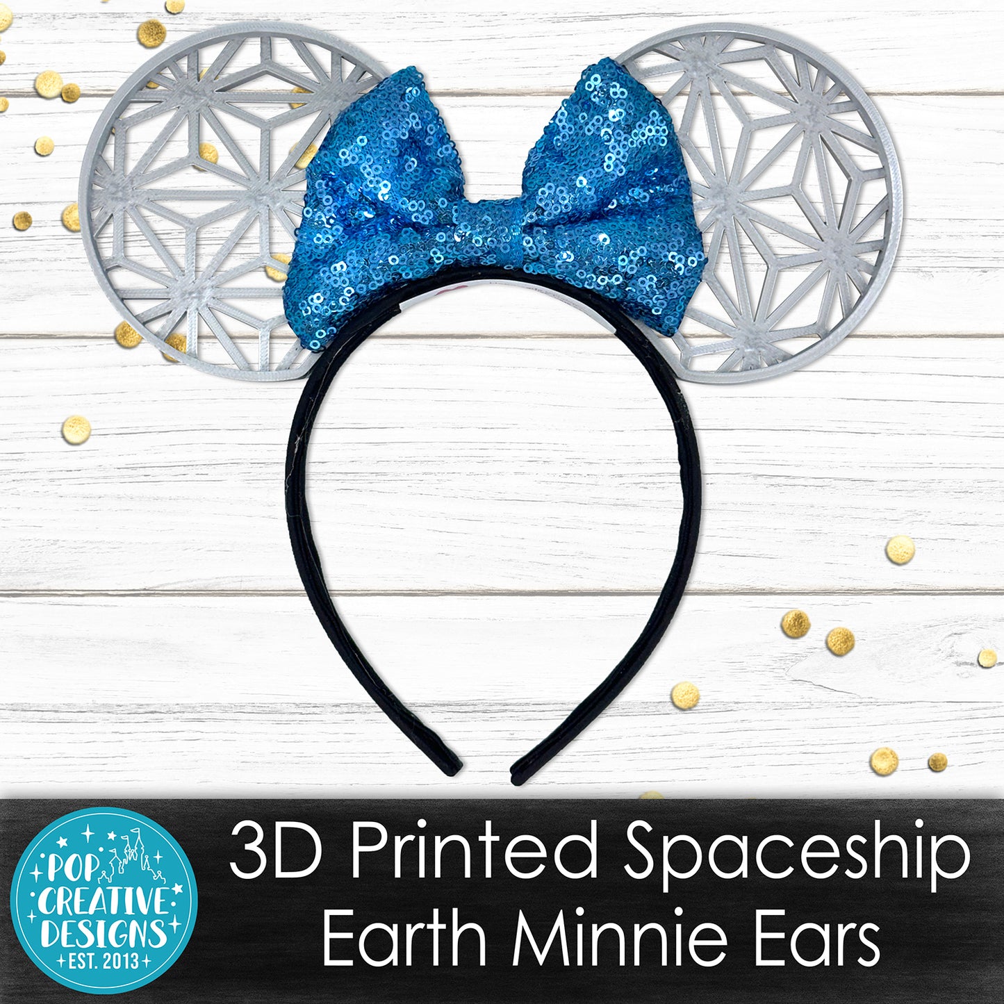 3D Printed Spaceship Earth Minnie Ears