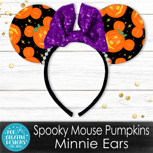 Spooky Mouse Pumpkins Minnie Ears