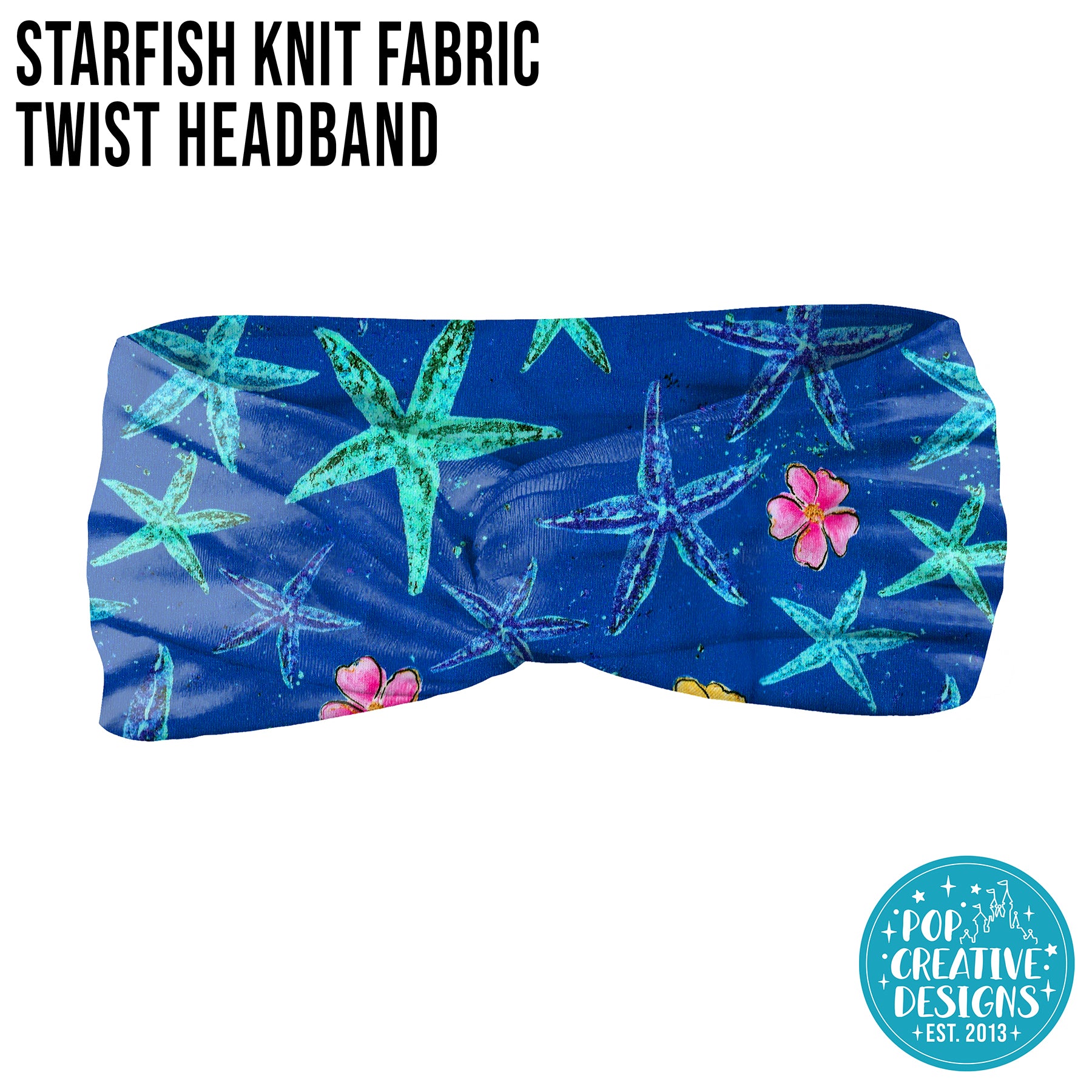 Starfish Knit Fabric Twist Headband
