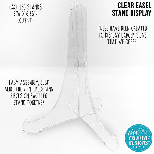 Clear Easel Stand Display