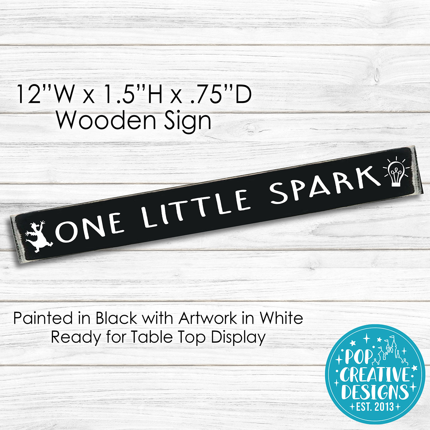 Figment One Little Spark Wooden Sign