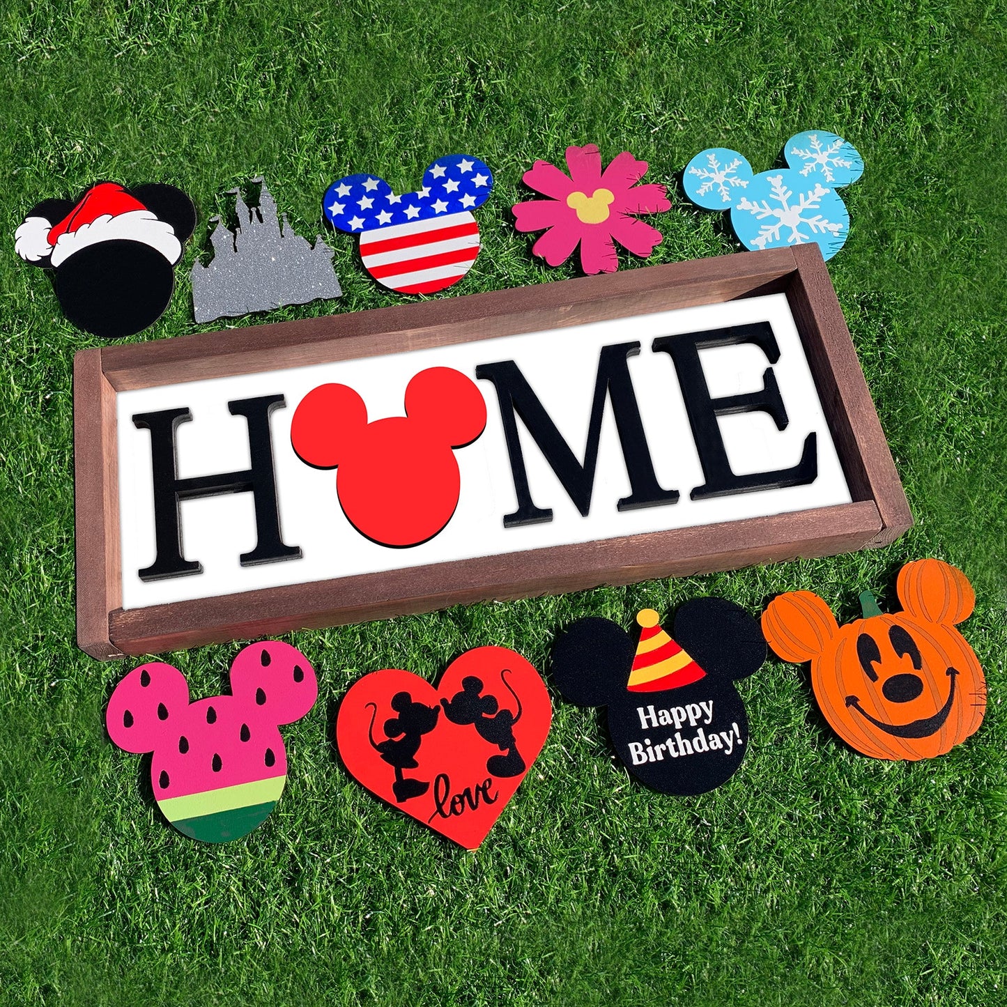 Home Interchangeable Sign Kit Includes EXCLUSIVE 10 Icon Magnetic Pieces - FREE SHIPPING