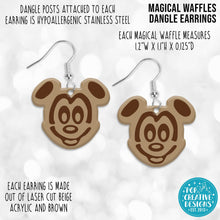 Load image into Gallery viewer, Magical Waffles Dangle Earrings