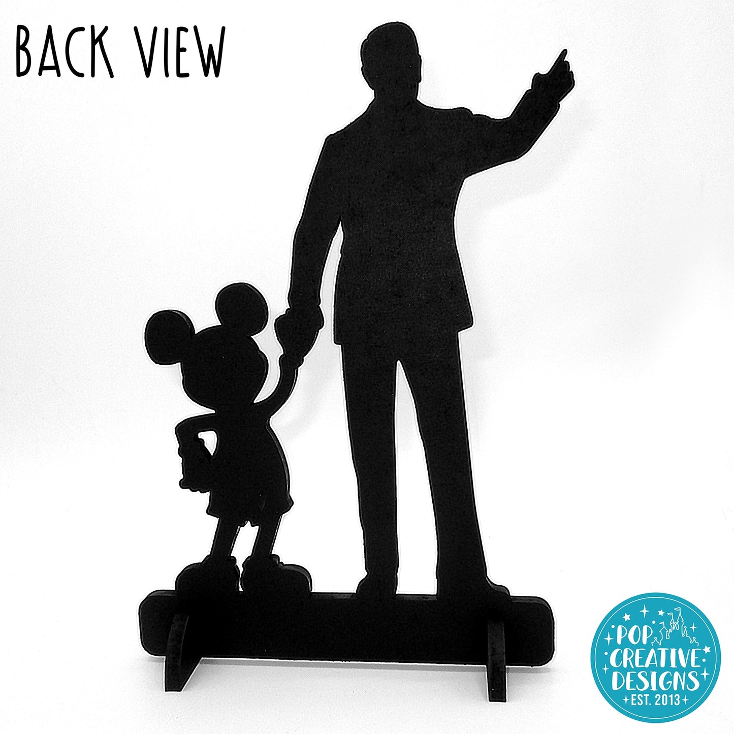Partners Statue Silhouette Tabletop Sign