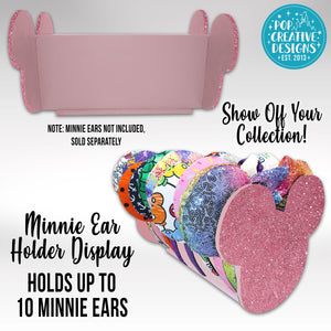 Rose Gold Glitter Minnie Ear Holder Display - FREE SHIPPING