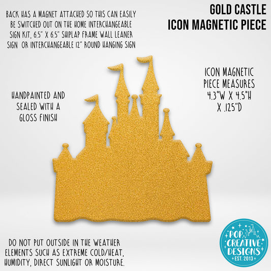 Gold Castle Icon Magnetic Piece
