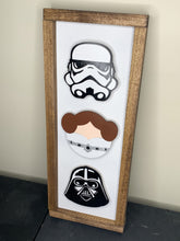 Load image into Gallery viewer, Interchangeable 20 x 8 Farmhouse Sign To Display 3 Icon Magnetic Pieces